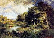 Moran, Thomas A Pastoral Landscape painting